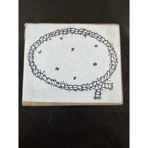Vintage Ropin’ Rodeo Rope Knot Wood Mounted Rubber Stamp Craft #4412